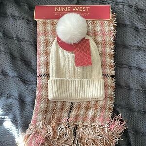 NWT Nine West Hat and Scarf Set